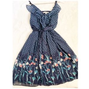 LC DRESS FLORAL BLUE